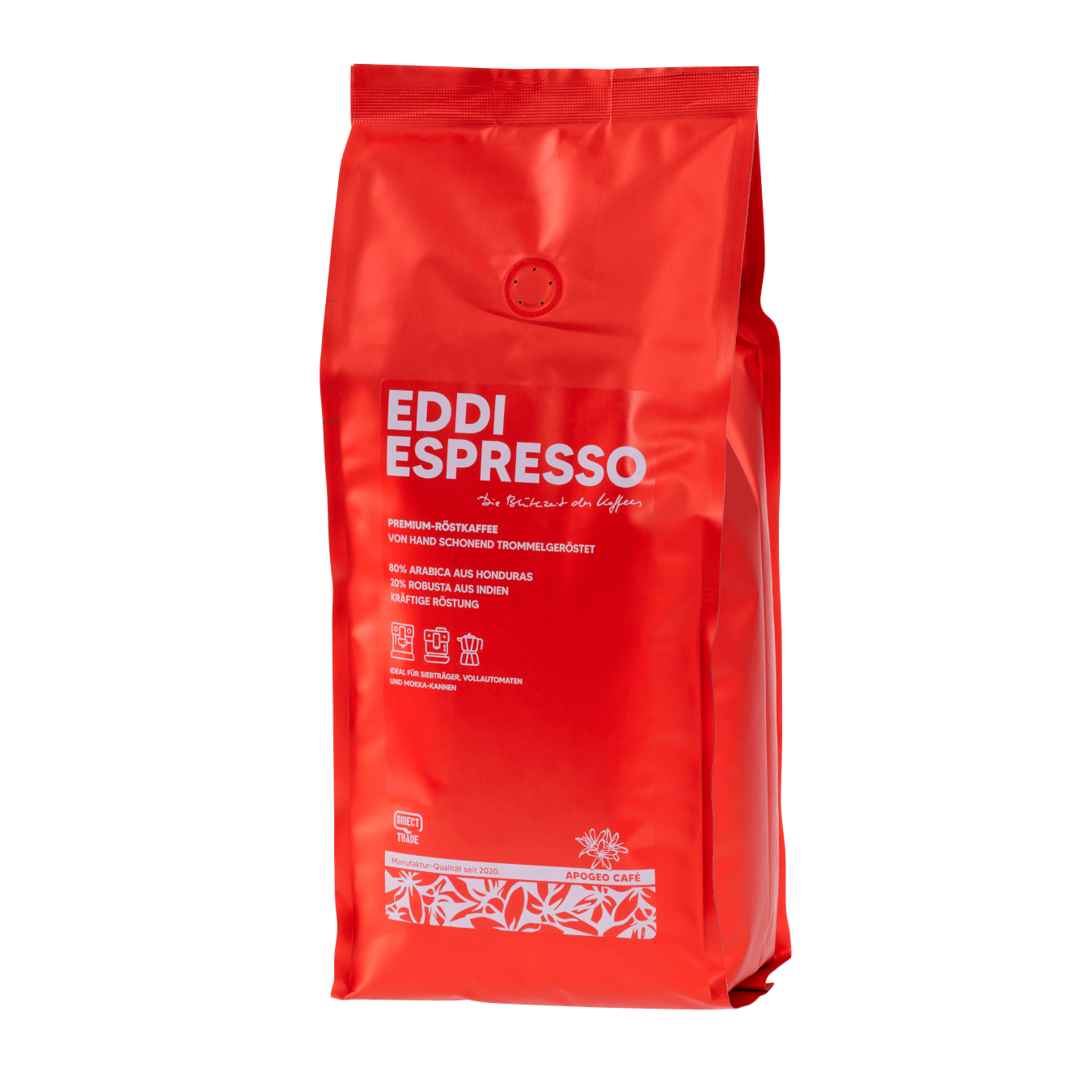 Erlebe Eddi Espresso – Dein Genussmoment mit unverwechselbarem Aroma. Kaffeeliebhaber finden in Eddi ihren idealen Begleiter