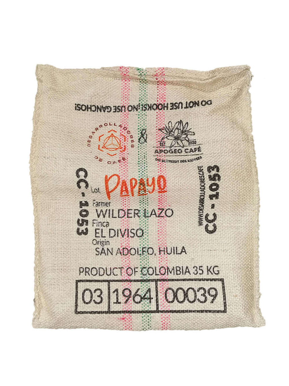 Kaffeesack vom Kaffee aus Kolumbien online kaufen im Onlineshop für kolumbianischen Spezialitätenkaffee