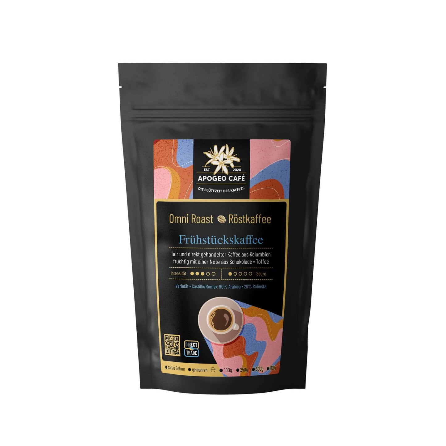 Bochumer Frühstückskaffee Castillo Romex El Trebol Espresso Bohne gemahlen 250g 500g Kolumbien Bochum Arabica Kaffee Specialty Coffee Direct Trade